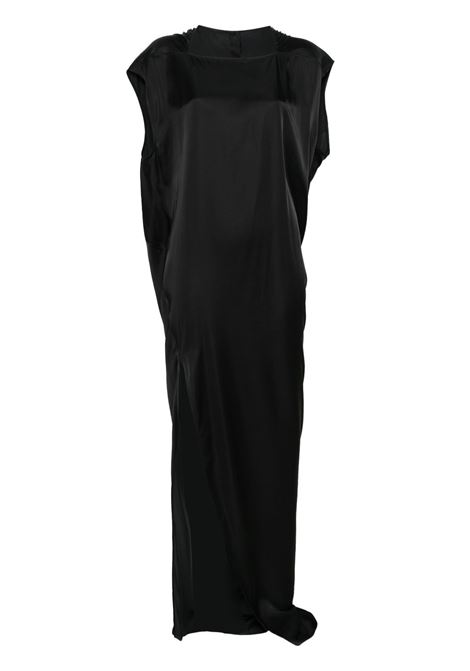 Abito maxi satinato edfu t in nero Rick owens - donna